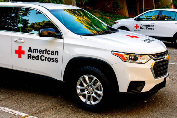 American Red Cross White emergency and relief vehicle

