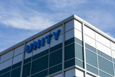 Birlik Biyoteknoloji Karargahı dış görünüş. Unity Biotechnology, Güney San Francisco, CA, USA - 2020 senesans hücrelerini hedef alan ilaçlar geliştiren bir biyoteknoloji şirketidir.