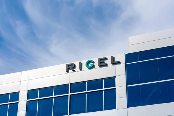 Rigel Assina Sede Empresa Biofarmacêutica Rigel Pharmaceuticals Silicon Valley South — Fotografia de Stock