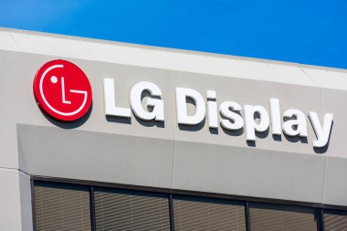 LG ekran işareti Amerika 'nın ana kampüsünde - San Jose, California, ABD - 2020