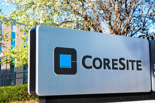 Coresite Semn Logo Locație Din Silicon Valley Coresite Realty Corporation — Fotografie, imagine de stoc