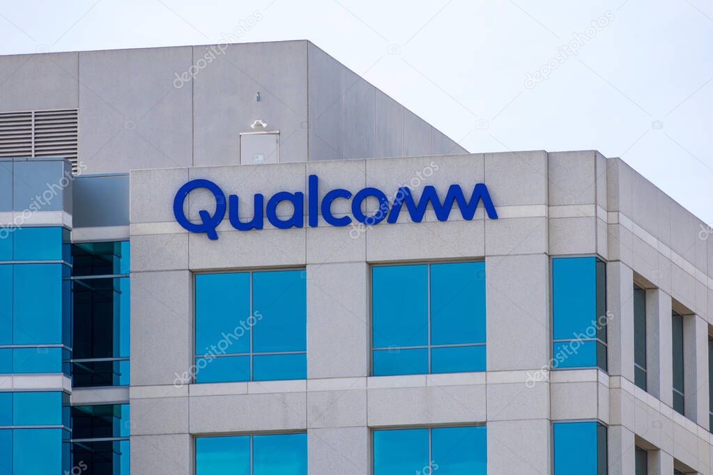 Qualcomm company office in Silicon Valley. Qualcomm Incorporated is an American multinational semiconductor and telecommunications equipment company - San Jose, CA, USA - 2020