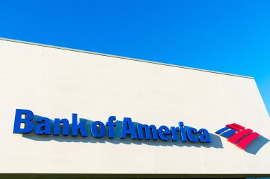 BofA bankasının yerel şubesi San Jose, California, ABD - 2020