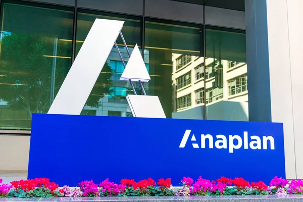 Logo Anaplan Fachada Sede Empresa Anaplan Compañía Software Plataforma Saas — Foto de Stock