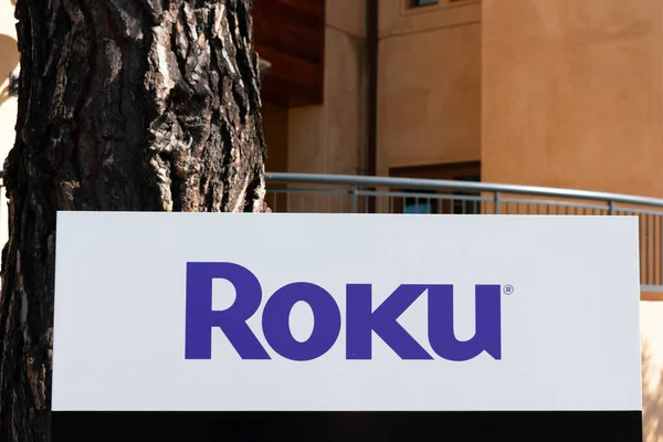 Знак Логотип Roku Штаб Квартире Компании Факон Вэлли Лос Гатос — стоковое фото