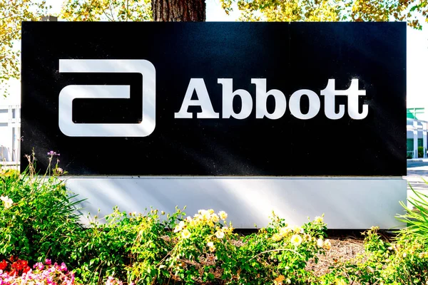 Abbott Laboratories Logó Aláírás Közelében Cég Iroda Szilícium Völgyben Abbott — Stock Fotó