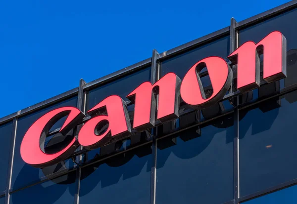 Canon Signera Ovanpå Canon Solutions Usa Huvudkontor Campus Silicon Valley — Stockfoto