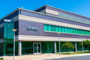 Nikon Precision, Silikon Vadisi 'ndeki şirket cephesi - Belmont, California, ABD - 2019 dolayları