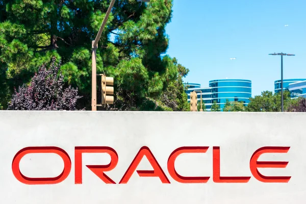 Firma Oracle Cerca Del Campus Corporación Tecnología Informática Silicon Valley — Foto de Stock