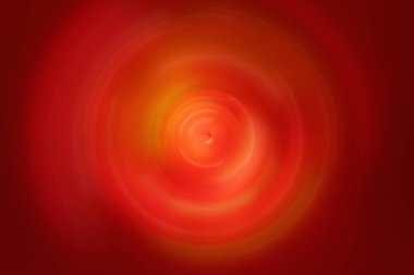 Birincil koyu kırmızı arkaplanda açık sarı renklerde soyut radyal hareket bulanıklığı