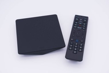 Xfinity Flex streaming TV Box with Xfinity Voice Remote - San Jose, California, USA - 2020 clipart