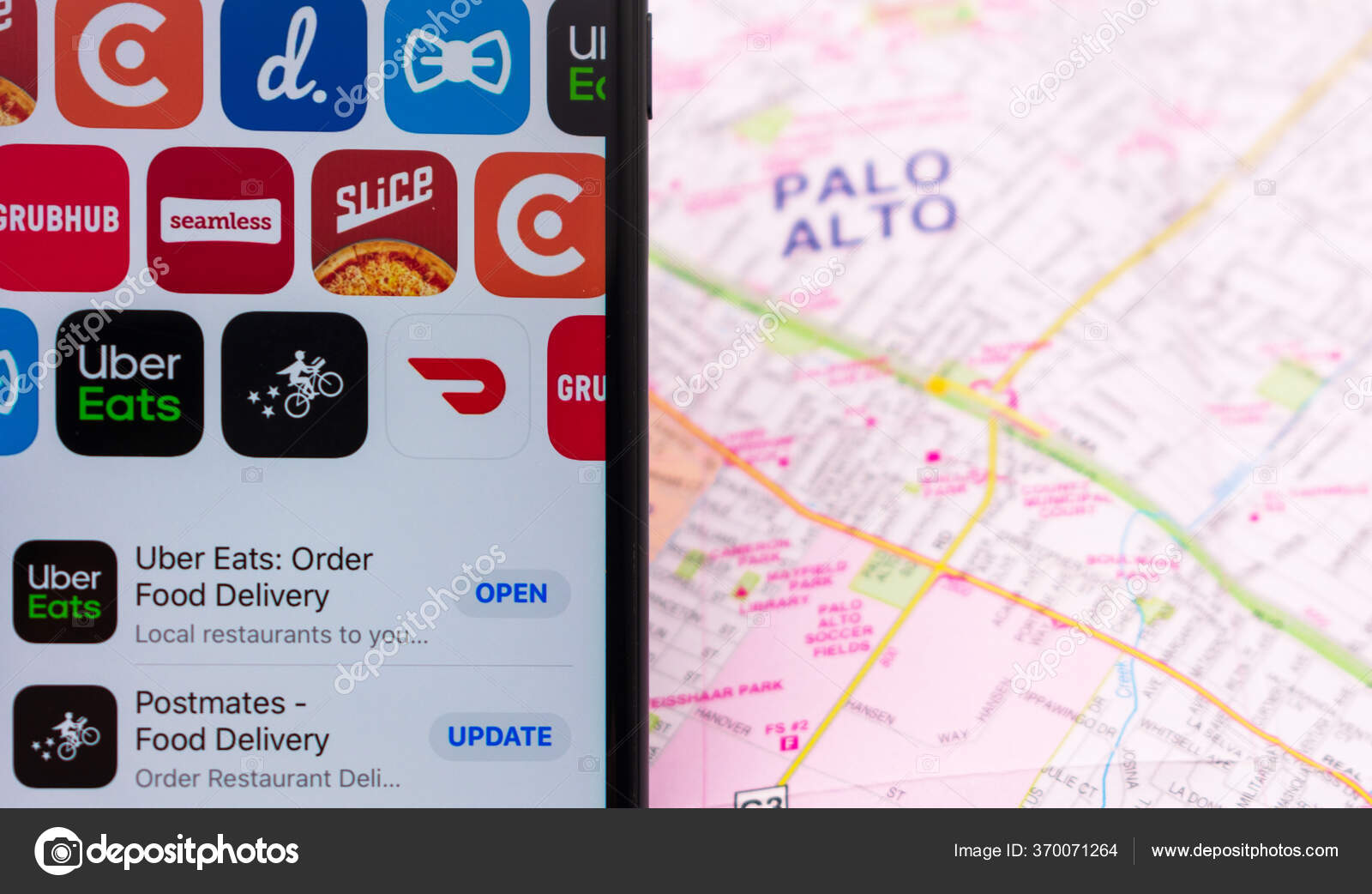Mobile App Icons Competing Food Delivery Services Smartphone Doordash Grubhub Stock Editorial Photo C Michaelvi 370071264