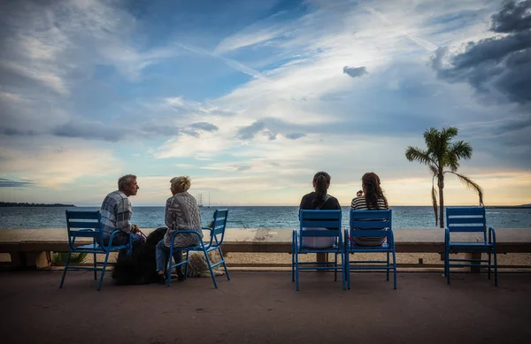 Pessoas Descansando Café Praia Livre — Fotografia de Stock