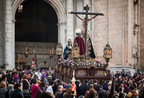 Semana Santa Coroczny Hołd Pasji Jezusa Chrystusa Obchodzony Przez Katolickie — Zdjęcie stockowe