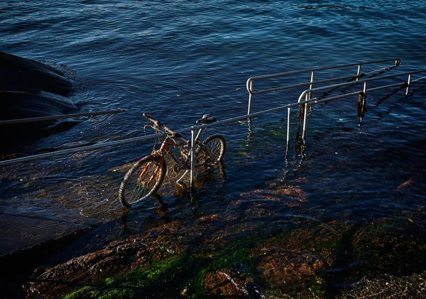 Bicicleta aruncată în mare — Fotografie, imagine de stoc