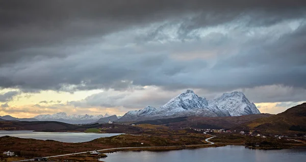 Norveç Lofoten Adası Ndaki Görkemli Manzaranın Manzarası — Stok fotoğraf