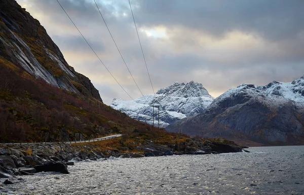 Vista Panorámica Del Majestuoso Paisaje Isla Lofoten Norway — Foto de Stock