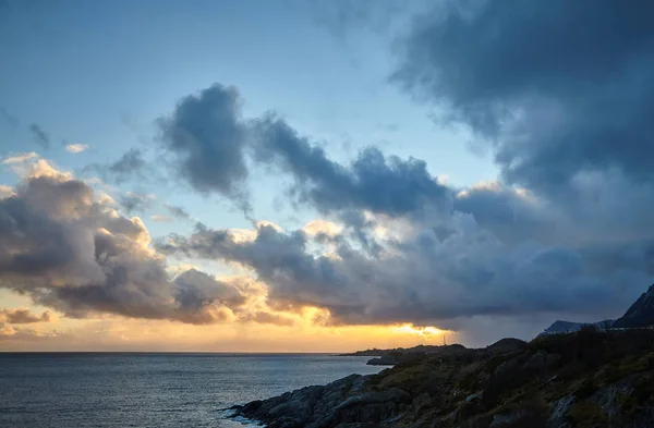 Vedere Pitorească Peisajului Maiestuos Insula Lofoten Nord — Fotografie, imagine de stoc