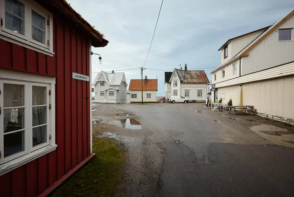 Street Houses Bleik Nordland County Norway Europe — Stock Photo, Image