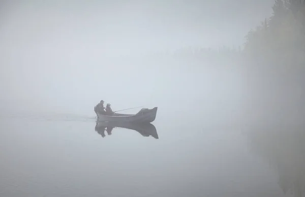 Vacker Dimmig Morgon Sjön — Stockfoto