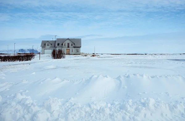 Vedere Casa Iarnă Zăpadă — Fotografie, imagine de stoc