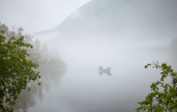 Beautiful Foggy Morning Lake Stock Picture