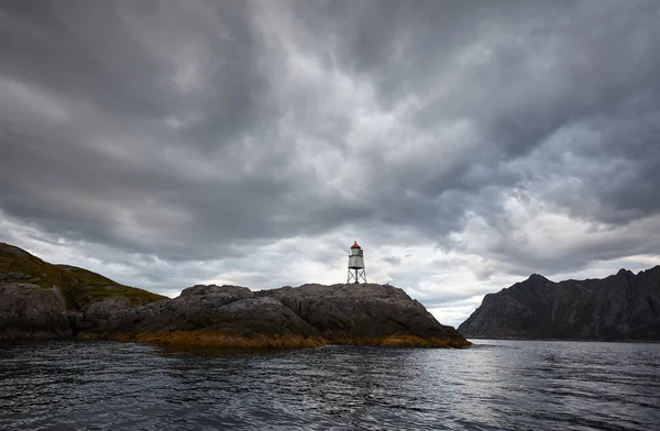 Cloudy Day Lake Mountains Stock Picture