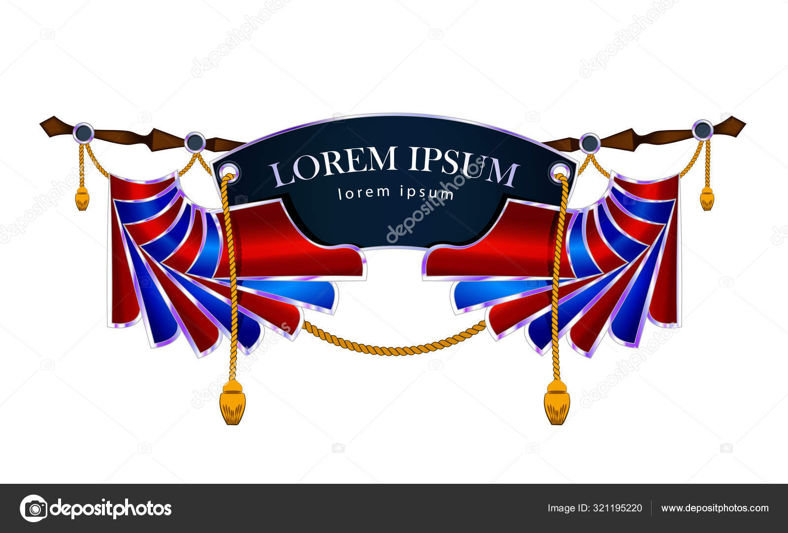 Vektorgrafiken Banner With Grommets Vektorbilder Banner With Grommets Depositphotos