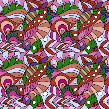 Kusursuz psikedelik desen. Güzel renkli bir arka plan. Çanta