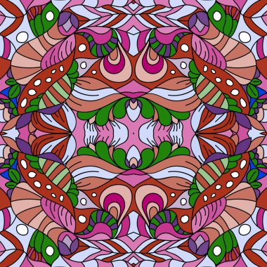 Kusursuz psikedelik desen. Güzel renkli bir arka plan. Çanta