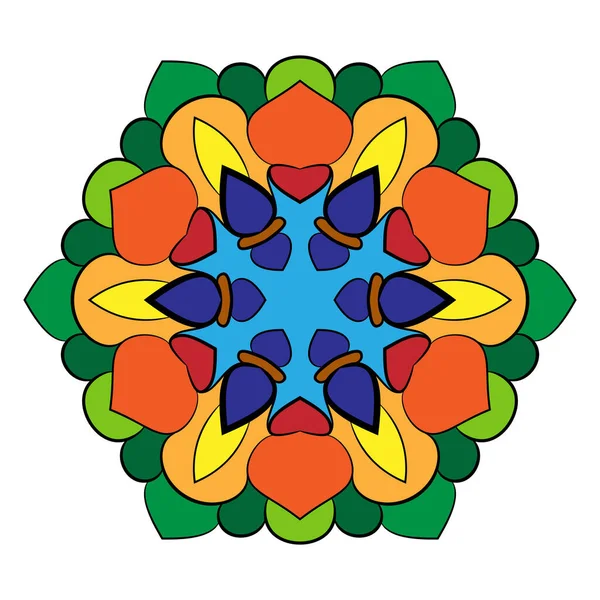 Mandala per libro a colori. Illustrazione per scrapbook. Colore patter — Vettoriale Stock