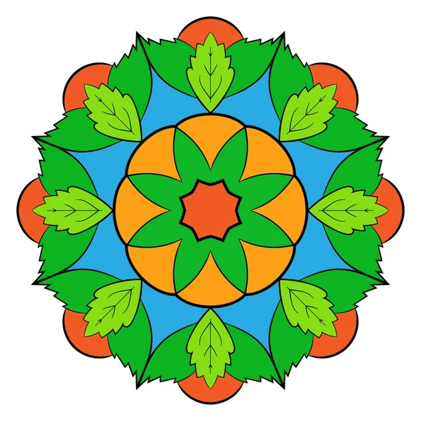 Le mandala coloré. Un motif répétitif dans le cercle. Un beauti — Image vectorielle