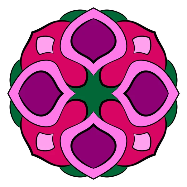 Mandala pour la méditation. Motif symétrique dans le carré. A co — Image vectorielle