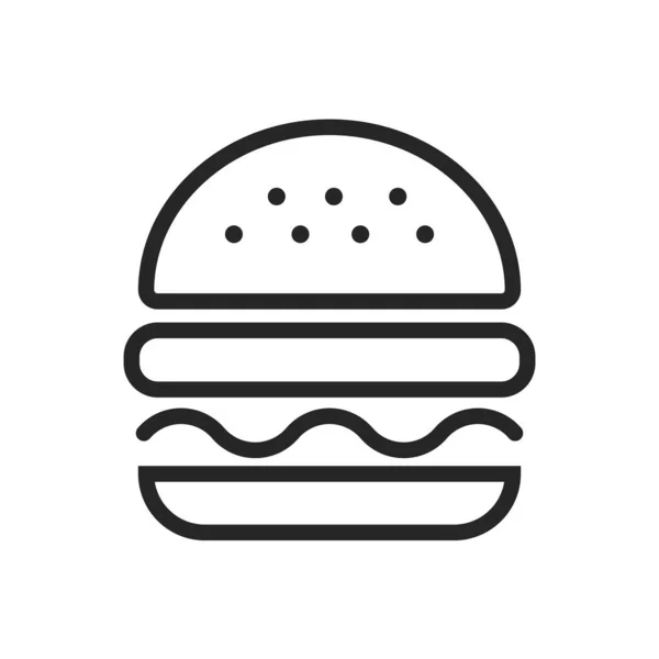 Logo Hamburgera Ikona Projektu — Wektor stockowy