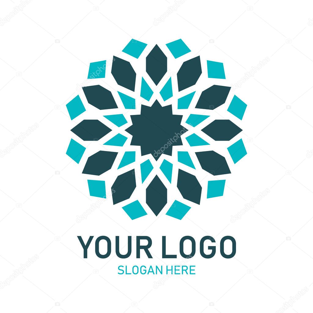 Blue Creative Geometric Logo Design