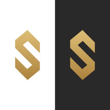 Altın S harfi logosu tasarımı