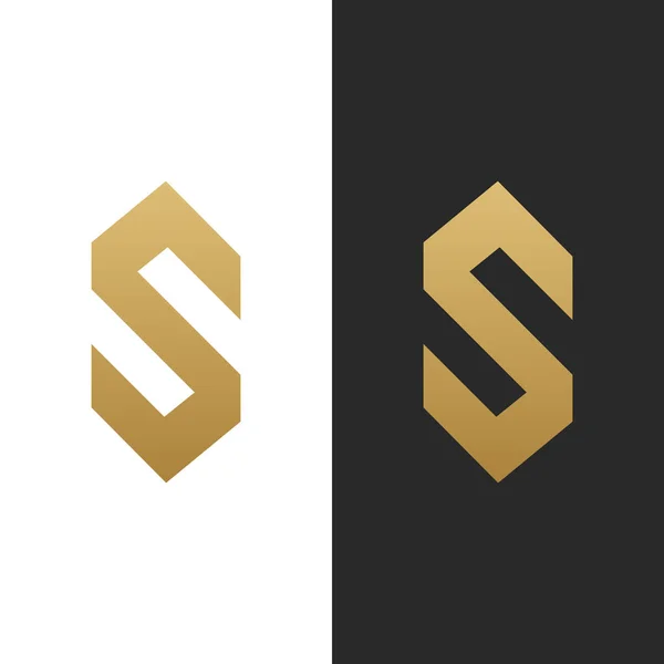 Σχεδιασμός Λογότυπου Χρυσό Γράμμα — Διανυσματικό Αρχείο