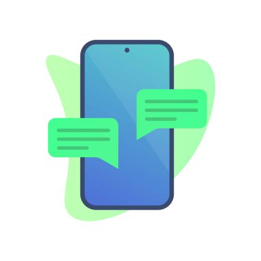 Akıllı Telefon Mesajı Düz Simge Tasarımı