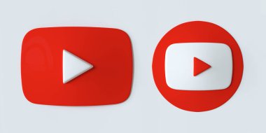Çal düğmesi simgesi. 3d illüstrasyon