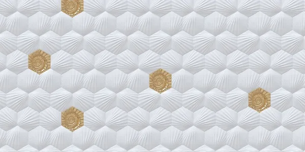 Золотий Білий Шестикутник Ефектом Ілюстрація Може Бути Використана Дизайні Обкладинки — стокове фото