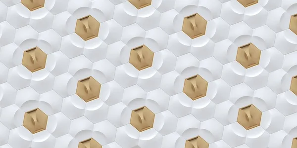 Gold White Hexagon Background Effect Illustration Can Used Cover Design — Stockfoto