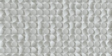 3 boyutlu illüstrasyon. Beyaz arka plan, gölgeli. Beyaz arka plan ve 3D etkisi. Dekoratif panel 