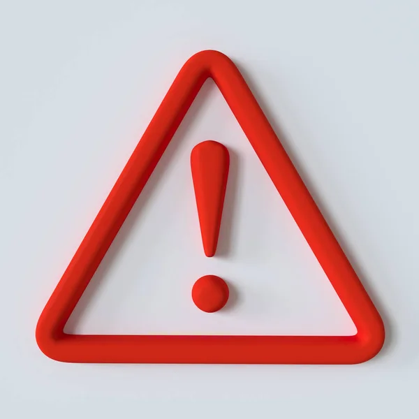 Hazard Warning Attention Sign Effect Symbol Exclamation Mark Isolated White — Stock Photo, Image