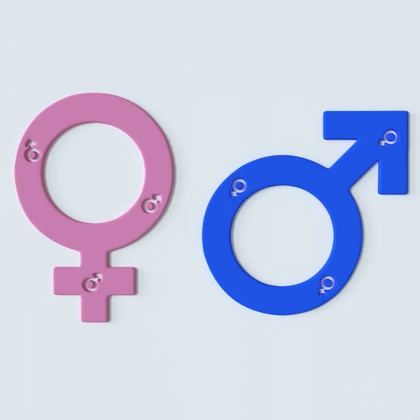 Male Female Symbol Gender Symbol Effect Illustration — Stock Photo, Image