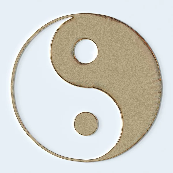 Yin Yang Symbol Mit Effekt Ausleihe — Stockfoto