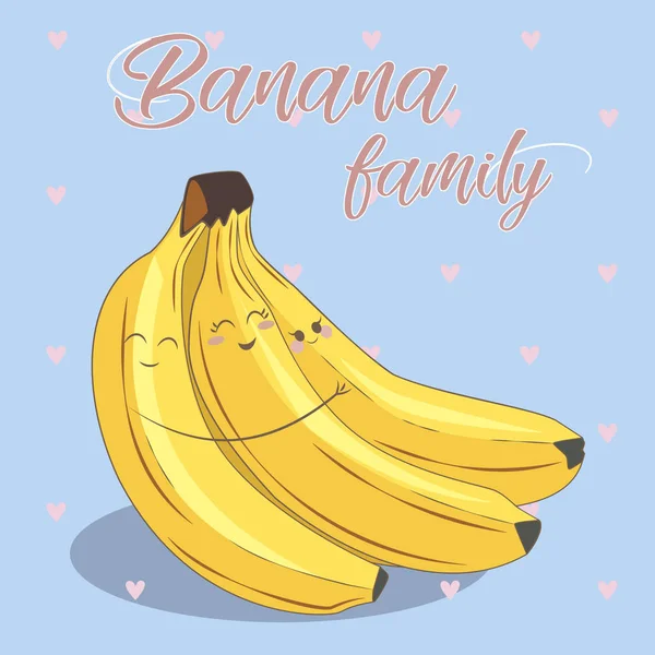 Cartoon Family Bananas Stock Illustration