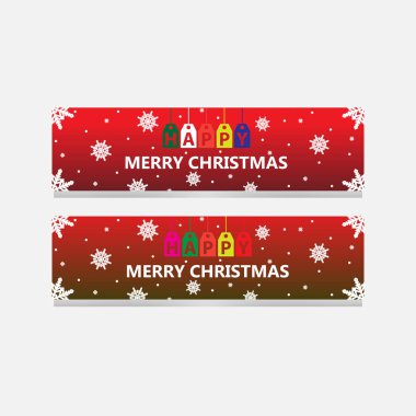 Banner Noeli. Vektör tasarım ögeleri kümesi.