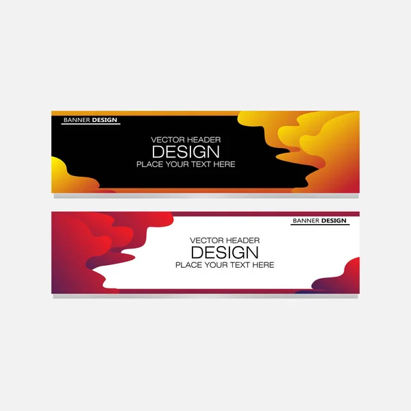 Modelo Web Banner Design Abstrato Vetorial — Vetor de Stock