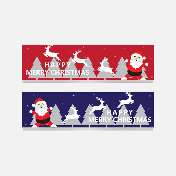 Banner christmas . Set of vector design elements. santa claus