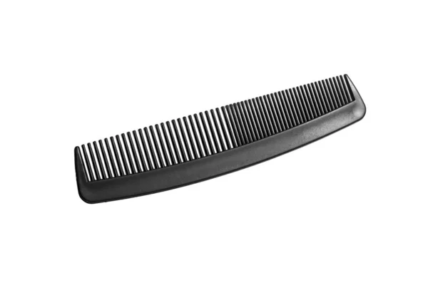 Schwarzer Kamm Auf Weißem Hintergrund Friseurzubehör — Stockfoto